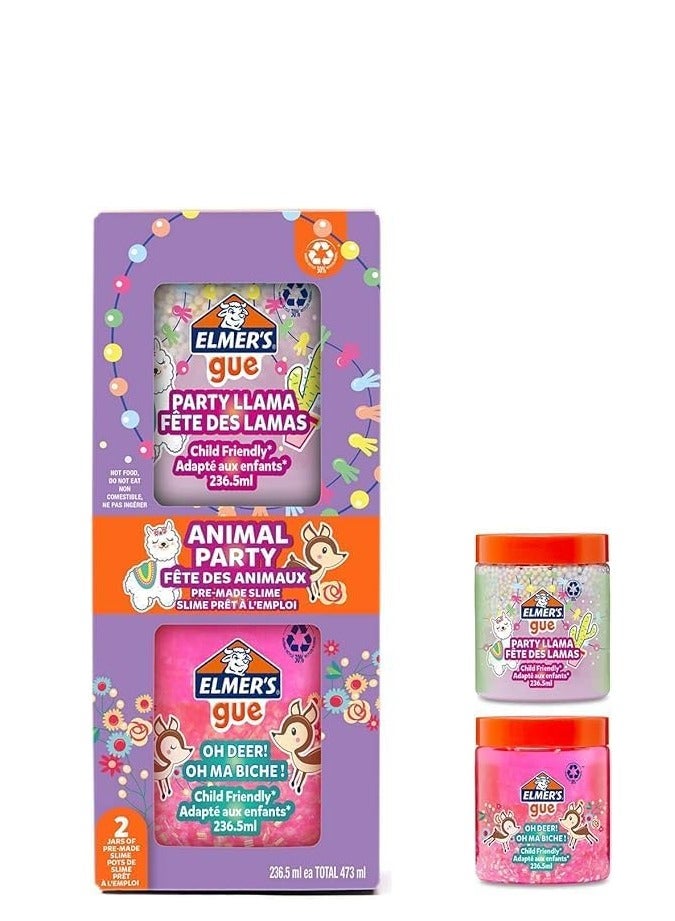 Elmers Elmer's Ready Slime Party Animals 236 ml (Pack of 2) - Image 2