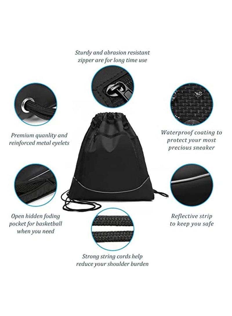 الأزرق جي دبليو Drawstring pocket backpack, men's and women's outdoor travel sports basketball football swimming riding bag - Image 2