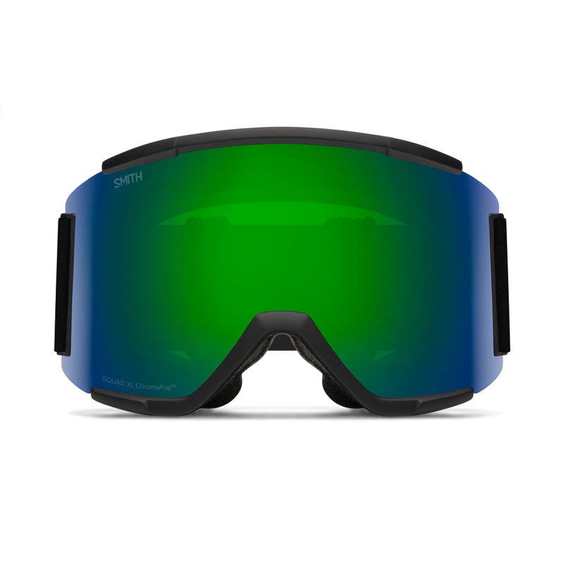 SMITH Squad XL Goggles with ChromaPop Lens â€“ Performance Snowsports Goggles with Replaceable Lens for Skiing & Snowboarding â€“ for Men & Women with Larger Faces â€“ Black + Sun Green Mirror - Image 3