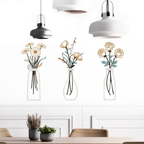 Rotumaty Kitchen Wall Stickers Decals Decor Love Kitchen Wall Decor Quotes Sign Flower Vase Art Decorations for Home Dining Room Coffee Shop - Image 3