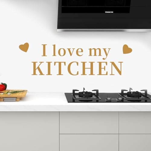 Rotumaty Kitchen Wall Stickers Decals Decor Love Kitchen Wall Decor Quotes Sign Flower Vase Art Decorations for Home Dining Room Coffee Shop - Image 4