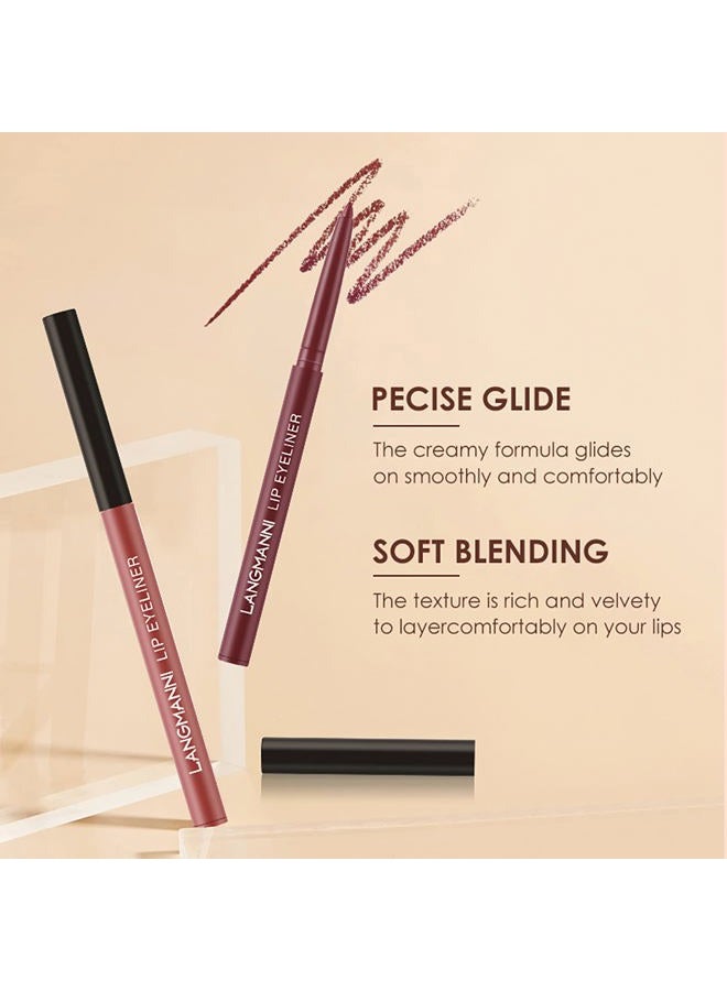 Petansy 12Pcs Lip Liner and Lipstick Set, 6 Colors Matte Liquid Lip Sticks + 6 Matching Smooth Nude Lip Liner, All in One Waterproof Long Lasting Lip Gloss Lips Make-up Gift Set for Girls and Women(A) - Image 4