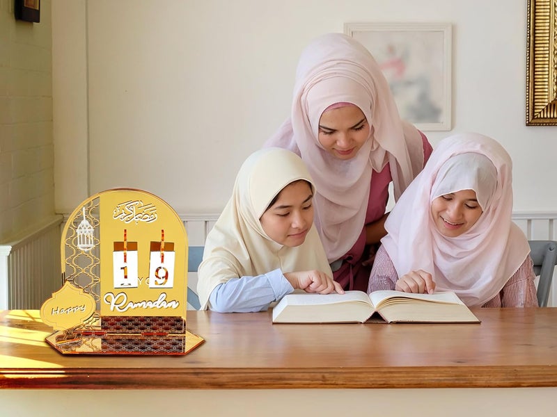 OLEEK Ramadan countdown calendar - Ramadan decorations for home 2026 - Ramdan calendar for kids - ramadan decoration - Ramadan table decor - ramadan calendar countdown - ramadan gifts زينة رمضان كريم - Image 2