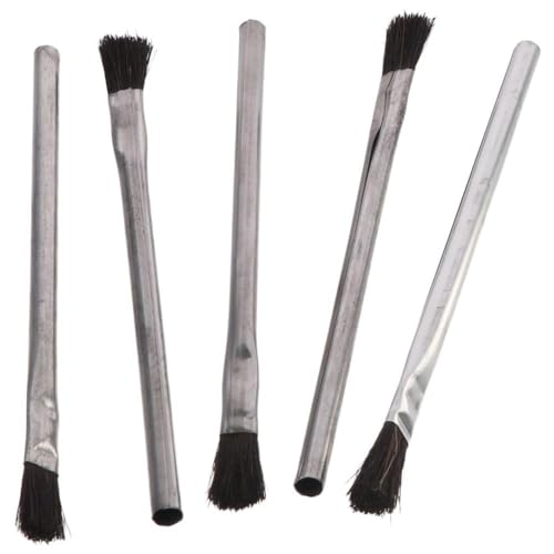 SHUATI Tin Handles Acid Brush Tin Handle Soft Horse Hair Bristles Epoxy Wood Glue Brush Acid Flux Brushes Soldering Woodworking Painting - Image 4