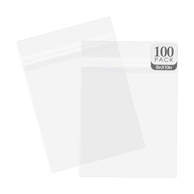 Golden State Art Golden State Art AcidFree Transparent Sleeves Storage Bags for Photo Framing Mats Mattes 8 38 x 10 18 Inches for 8x10 Mats Set of 100