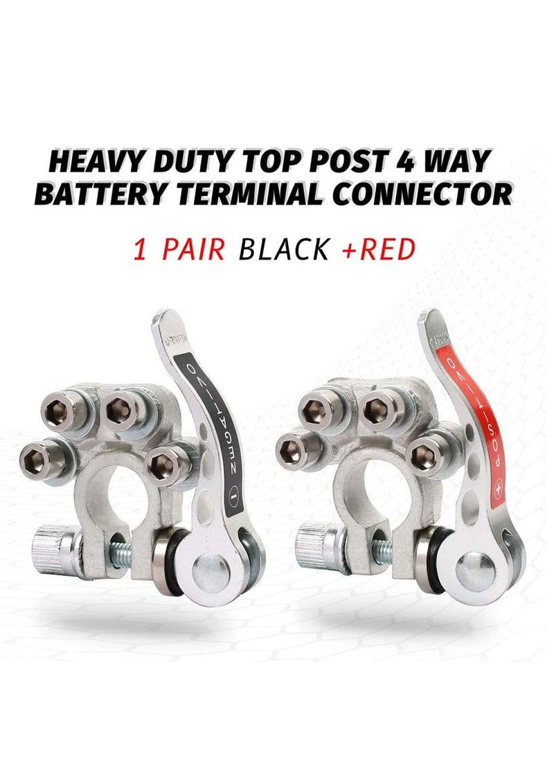 Generic Battery Terminal Connectors, 2PCS Quick Release Disconnect Car, Automobile Card, Positive Negative for SAE/JIS Type A Posts  - Image 4