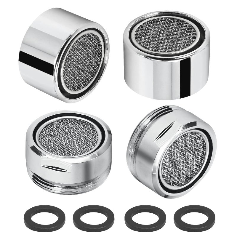 Litoexpe Faucet Aerator 4 PCS, Kitchen Sink Aerator Replacement Parts, Sink Faucet Male and Female Thread Water Saving Faucet Filter with Brass Shell and Gasket for Bathroom (15/16" and 55/64") - Image 1