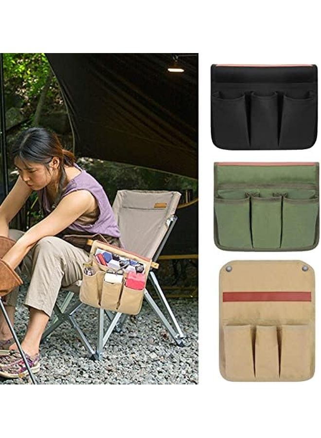 BK Style Canvas Bag Outdoor BBQ Gardening Tool Bag Camping Chair Armrest Pocket - Image 3