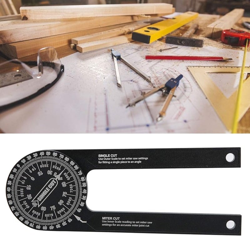 Aluminum Alloy Angle Finder Woodworking Protractor Measuring Tool For Carpentry Metalworking - Image 4