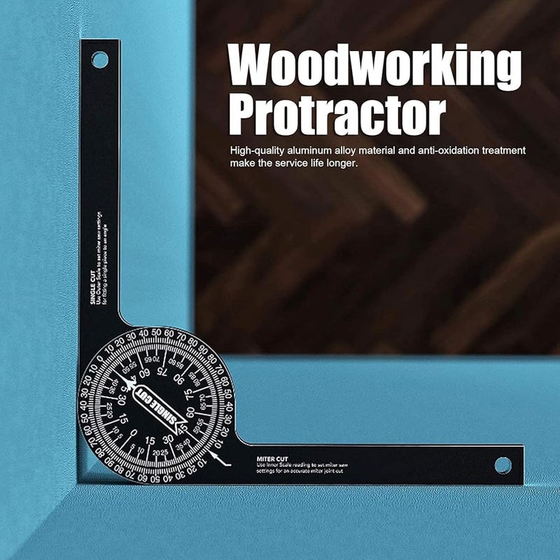 Aluminum Alloy Angle Finder Woodworking Protractor Measuring Tool For Carpentry Metalworking - Image 3