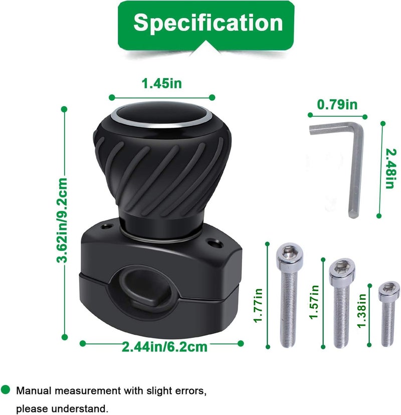 Ketofa Tractor Steering Wheel Knob 𝙎𝙩𝙚𝙚𝙧𝙞𝙣𝙜 𝙒𝙝𝙚𝙚𝙡 𝙎𝙥𝙞𝙣𝙣𝙚𝙧 𝙆𝙣𝙤𝙗𝙨 for Kubota Jo-hn Dee-re Tractors, Cars, Trucks, Mowers, Forklifts, Universal Spinner Knob Steering Wheel Ball Knob - Image 3