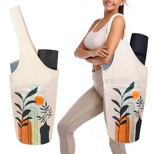 saniwu Bohemian Yoga Mat Bag Carrier Large Capacity Durable with Interior Zipper Pocket for Workout Pilates Gym Travel - Image 1
