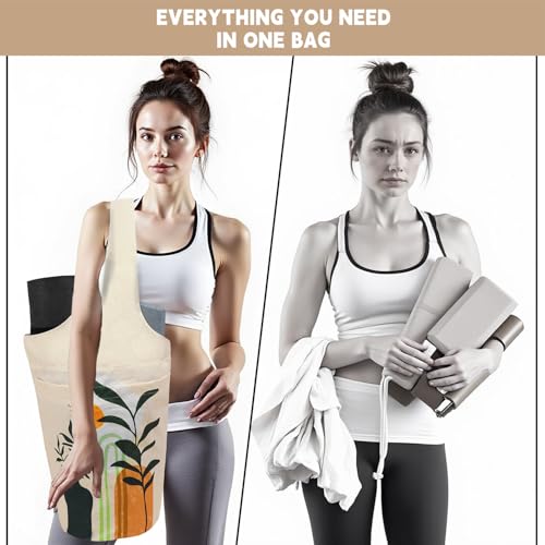 saniwu Bohemian Yoga Mat Bag Carrier Large Capacity Durable with Interior Zipper Pocket for Workout Pilates Gym Travel - Image 5