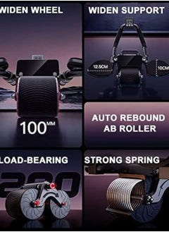 POWER Automatic Rebound Abdominal Wheel with Elbow Support,Ab Roller Workout Equipment for Men Women Ab Roller Wheel and Knee Pad  - Image 4