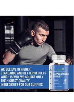 Daynee Ashwagandha Gummies Reduce Stress Support Sleep Muscle Strength Vitamin D/C Vegan Gummy 60pcs  - Image 4
