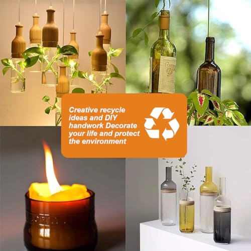 Serplex® 12Pcs Glass Bottle Cutter Tool Kit Wine Glass Bottle Cutter Device Kit Glass Cutting Tool Kit for DIY Craft Stainless Steel Glass Bottle Cutter Universal Glass Bottle Cutter - Image 5