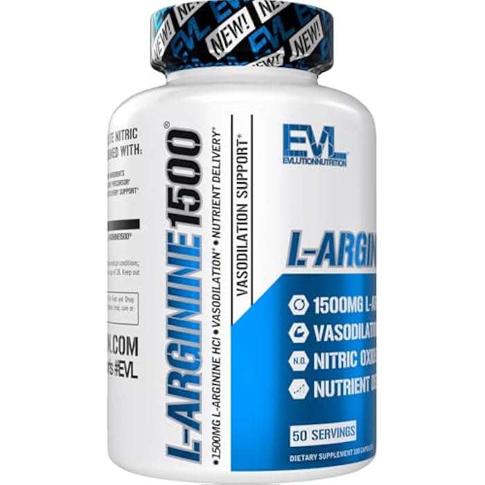 Evlution Nutrition Nitric Oxide Booster L-Arginine Supplement - High Potency Nitric Oxide Supplement with 1500mg of L Arginine HCL for Enhanced Pumps Energy Muscle Growth and Vascularity NO Booster - Image 5