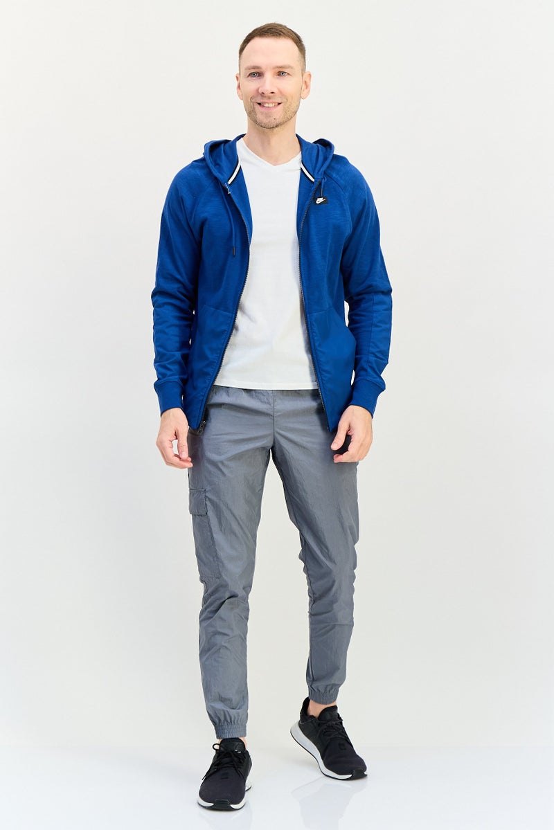 Nike Men Sportswear Fit Long Sleeve Outdoor Hoodies, Blue - Image 4