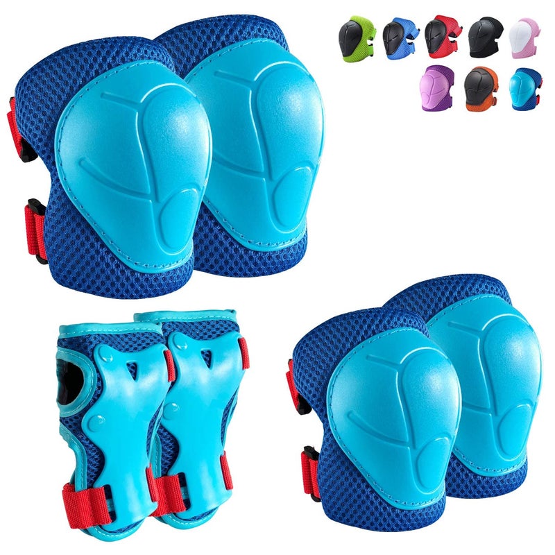CKE Knee Pads For Kids Knee Pads And Elbow Pads Toddler Protective Gear Set Kids Elbow Pads And Knee Pads For Girls Boys With Wrist Guards 3 In 1 For Skating Cycling Bike Rollerblading Scooter [Upgraded] - Image 1