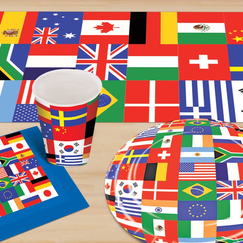 Beistle Printed International Flag Table Runner Party Accessory (1 count) (1/Pkg) - Image 2
