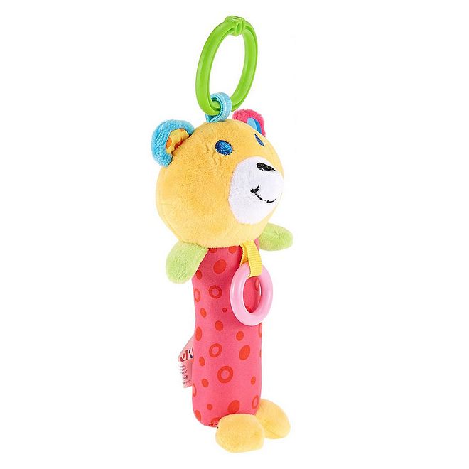 Pixie Multicolour Baby Bear Rattle Toy for 0 Months - Sensory Development & Hand-Eye Coordination - Image 2