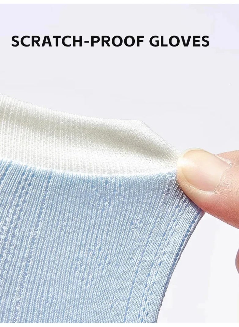 1 Pair Adjustable Baby No Scratch Mittens – Soft Breathable Cotton Infant Gloves with Secure Drawstring for Newborn Boys & Girls 0–24 Months, Anti-Scratch Hand Protection, Stay-On Design for Sleeping & Everyday Use, Multi-Color - Image 5