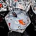 ARUOHHA DND Dice Set Liquid Core Koi Fish Sharp Edged Dragons Dice Compatible with DD Role Playing Game RPG Handmade Resin Dungeons Polyhedral D and D Dice Set D20 D12 D10 D8 D6 D4 - Image 2