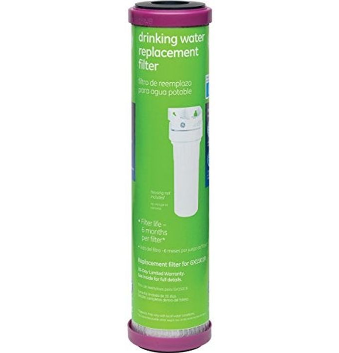 GE Basic Single Stage Drinking Water System Replacement Filter, Fits GX1S01R Under Sink Filtration System, Replace Every 6 Months, FXUTC