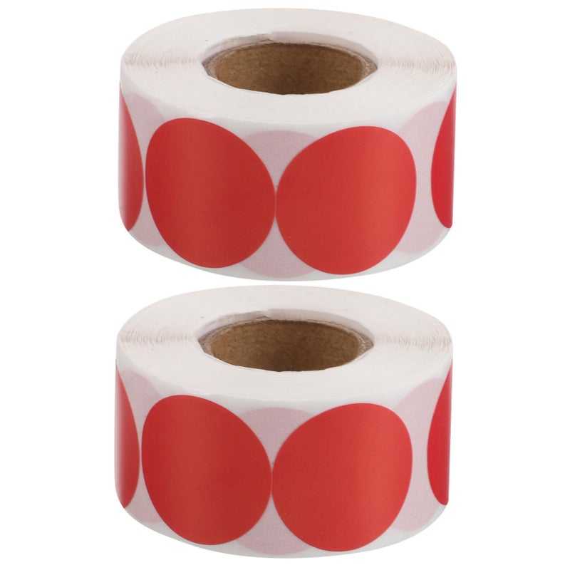 2 Rolls Red Writable Circle Sticker Labels For Kitchen Pantry Organization - Image 2