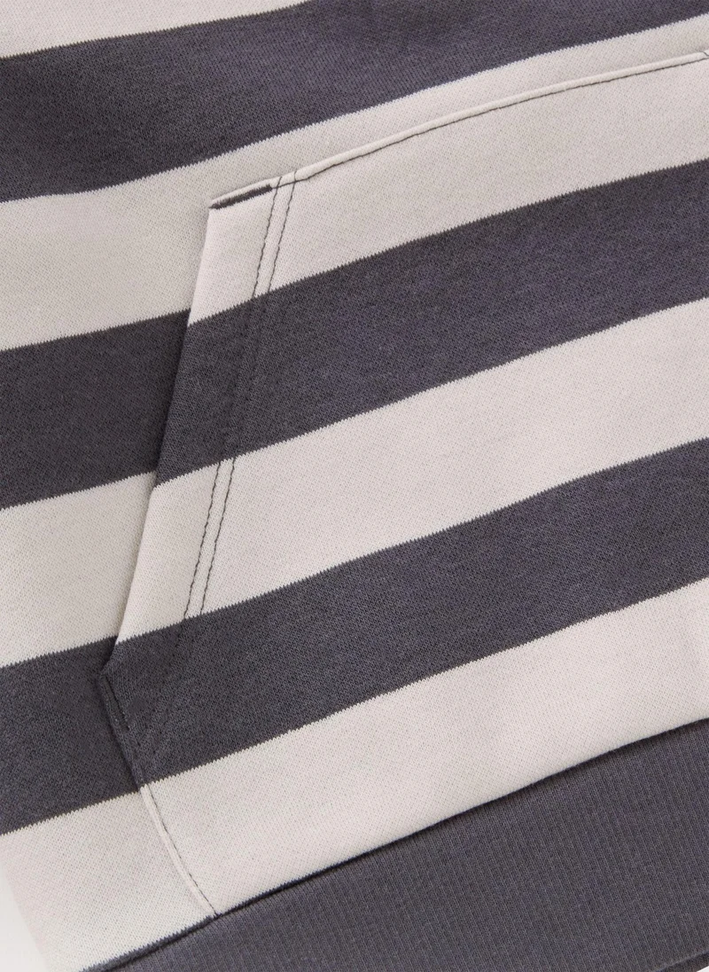 Matalan Boys Grey Stripe Rugby Shirt