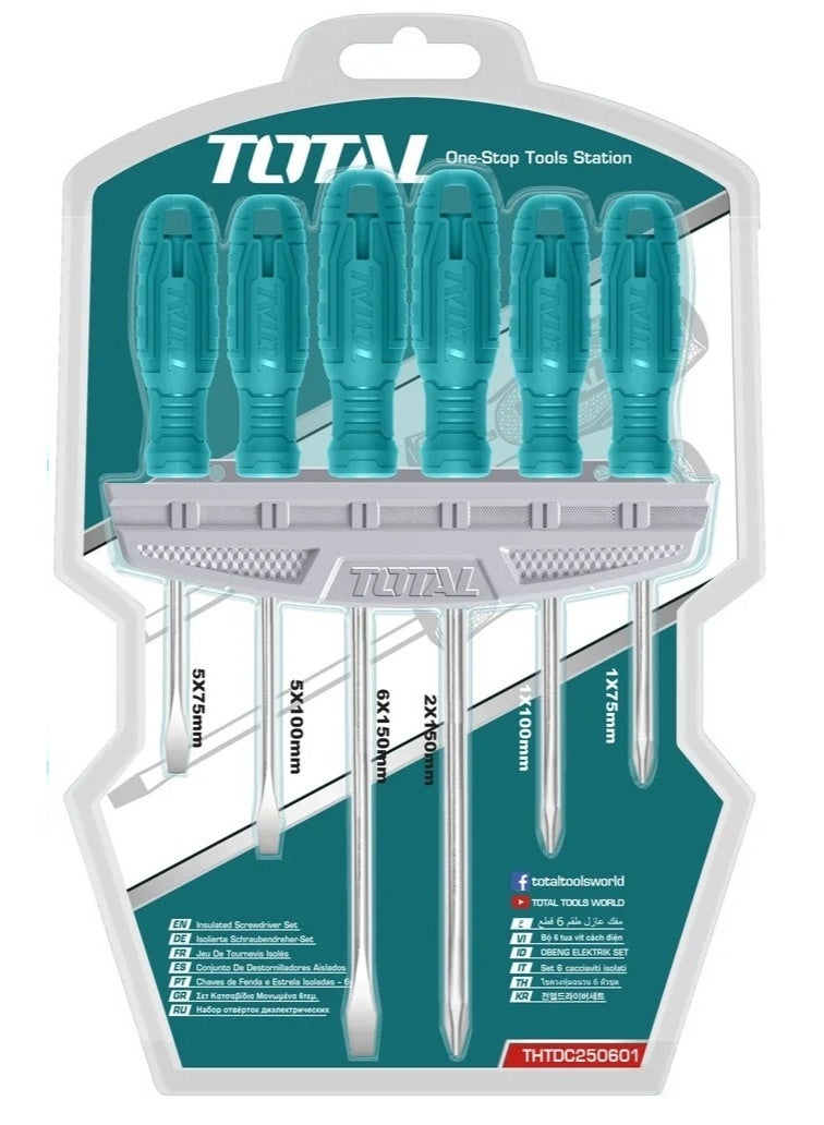 Total Screwdriver Set 6 Pcs – High-Quality Precision Screwdrivers with Ergonomic Anti-Slip Handles for Electrical, Mechanical & DIY Use - Image 2