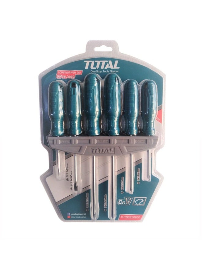 Total Screwdriver Set 6 Pcs – High-Quality Precision Screwdrivers with Ergonomic Anti-Slip Handles for Electrical, Mechanical & DIY Use - Image 1