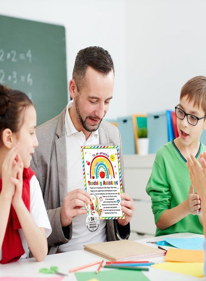 HOWAF Teaching Assistant Gift, Teaching Assistant Card, Teacher Assistants Card & Keyring, Gifts for Teacher Assistants, Thank You Teachers Helper Gifts for Women Men - Image 5