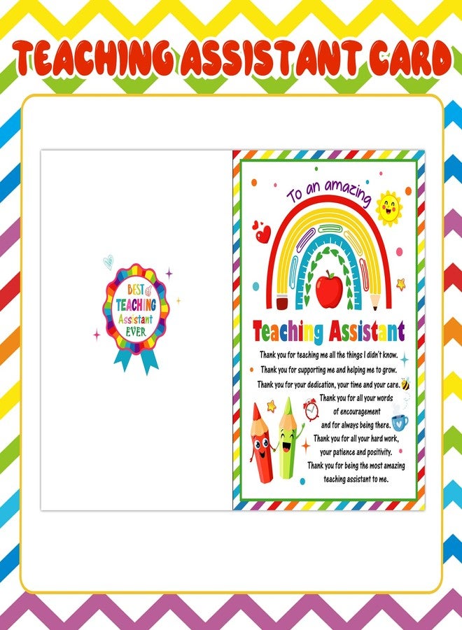 HOWAF Teaching Assistant Gift, Teaching Assistant Card, Teacher Assistants Card & Keyring, Gifts for Teacher Assistants, Thank You Teachers Helper Gifts for Women Men - Image 3