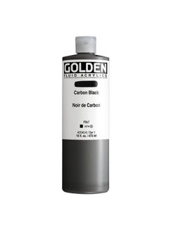 Golden 16 Oz Fluid Acrylic Color Paints Color Carbon Black  - Image 1