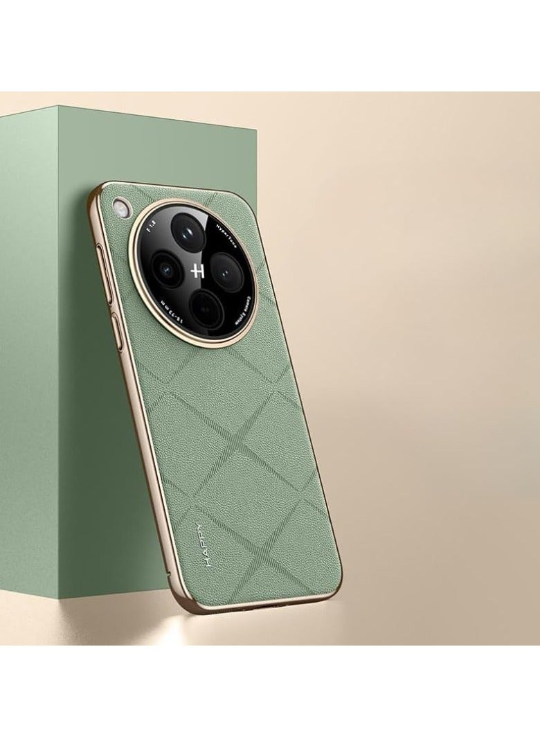 عام تتوافق مع Oppo Find X8 Pro قذيفة فاخرة مصنوعة من الجلد العادي إطار مضاد للبصمة عدسة كاميرا Oppo Find X8 Pro قذيفة مضادة للصدمات