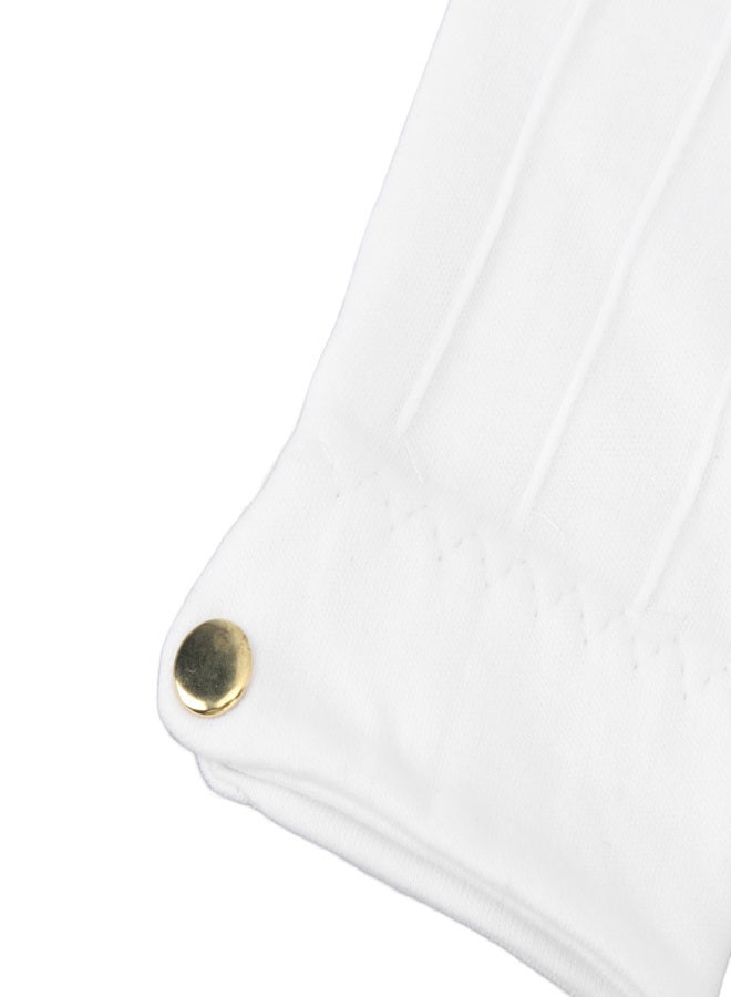 2pcs Billiard Gloves Competition Referee Gloves Professional White Gloves with Snap Cuff Polyester Cotton - Image 4
