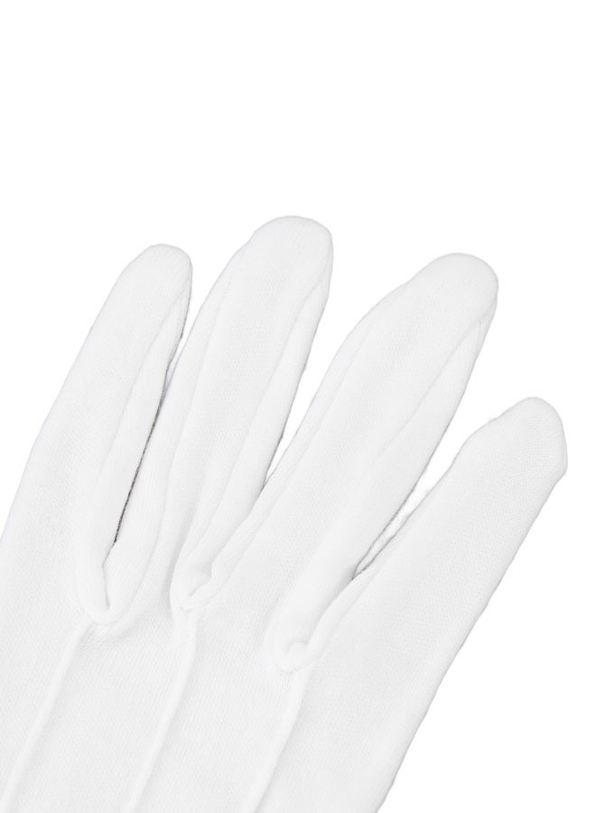 2pcs Billiard Gloves Competition Referee Gloves Professional White Gloves with Snap Cuff Polyester Cotton - Image 3