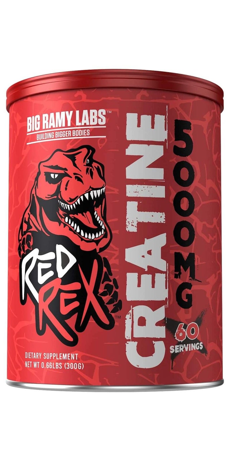 RED REX Creatine Monohydrate 5000 mg - 60 serving - 300 gm - Unflavored - Image 1