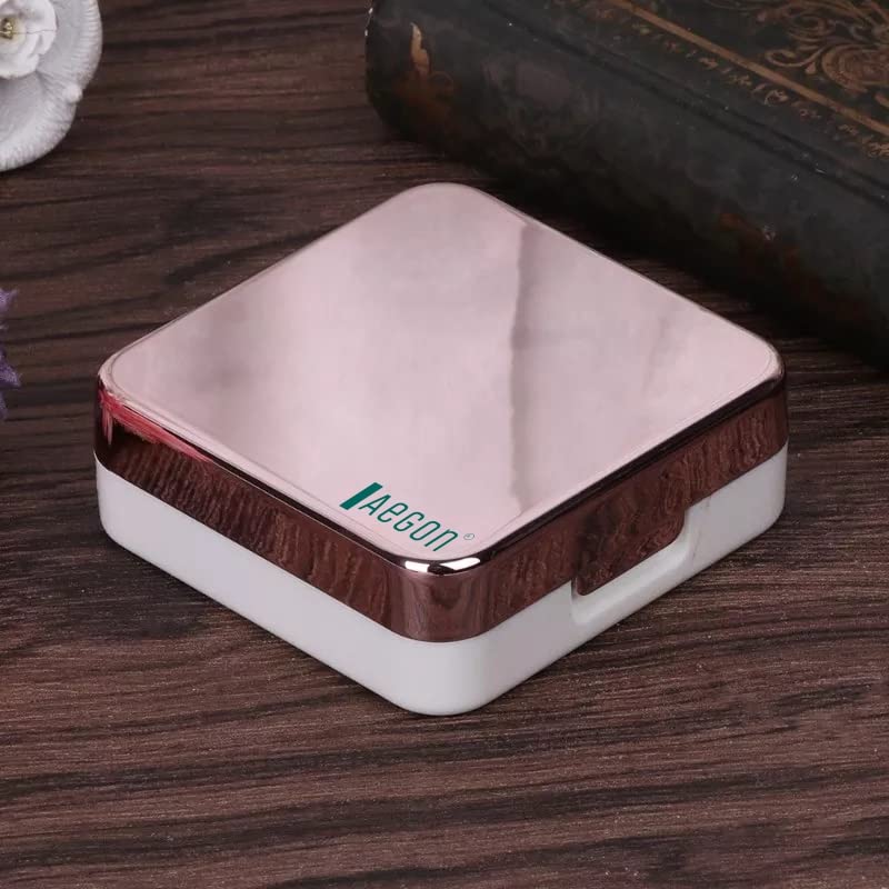 Aegon Contact Lens Case | Lens Box for Travel | Lens Case for Contact Lenses with Mirror, Tweezer, Applicator, Solution Bottle & Lens Box (Rose Gold) - Image 4
