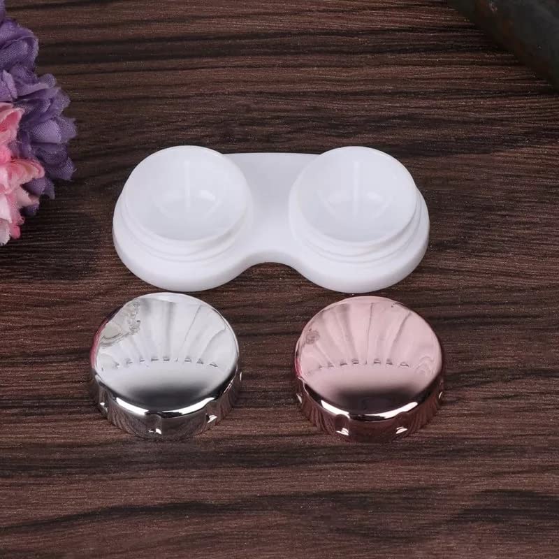 Aegon Contact Lens Case | Lens Box for Travel | Lens Case for Contact Lenses with Mirror, Tweezer, Applicator, Solution Bottle & Lens Box (Rose Gold) - Image 2