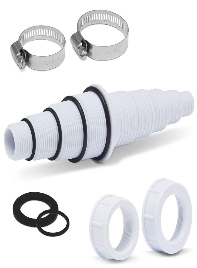 Sealproof Pool Hose Adapter, 30 Configurations, Compatible with Most Pumps, Skimmers, and Filters, White - Image 1