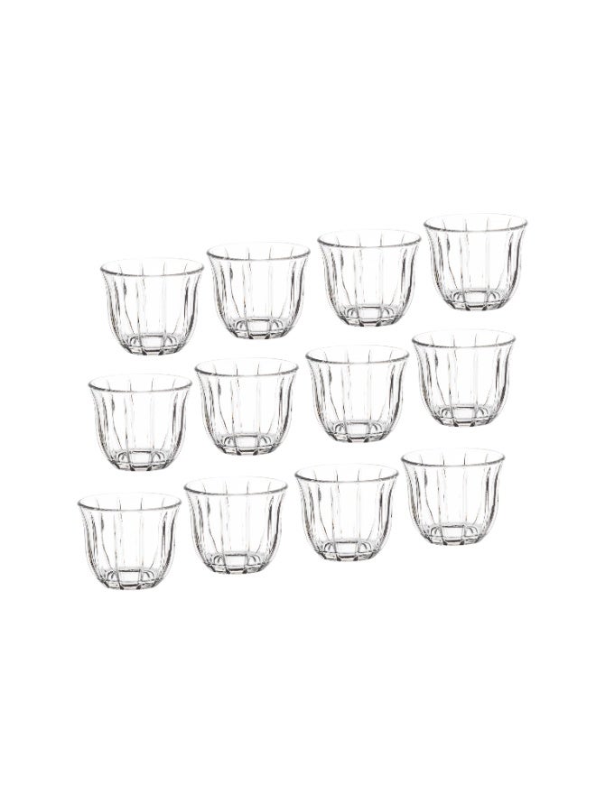 لومينارك طقم 12حبة فناجين قهوة سعودية زجاج شفاف - Image 2