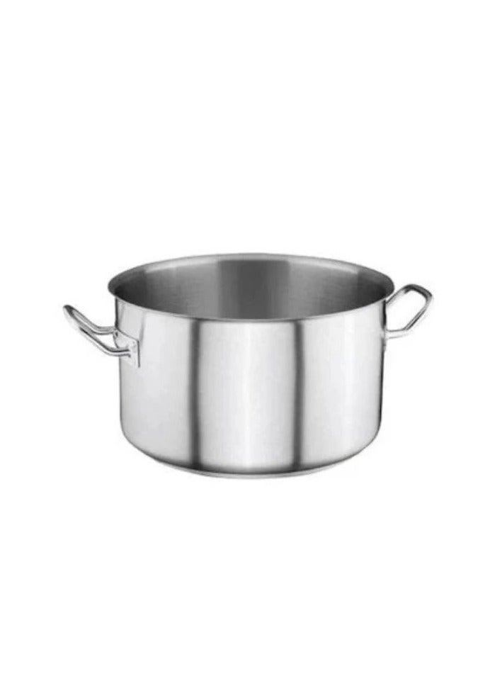 باديرنو قدر طهي من الفولاذ المقاوم للصدأ، قطر 32 سم، ارتفاع 19.5 سم، سعة 15.4 لتر، آمن للاستخدام على مواقد متعددة، مقابض أنبوبية مجوفة تحافظ على برودته. ستانلس ستيل، موفر للحرارة، آمن للاستخدام في غسالة الأطباق. إيطاليا