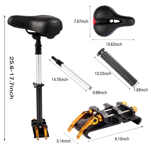 Yungeln New Upgrade Electric Scooter SeatAdjustable Shock Absorption Seat Compatible with Xiaomi M365 M365 Pro Electric Scooter Fits 5562 - Image 3