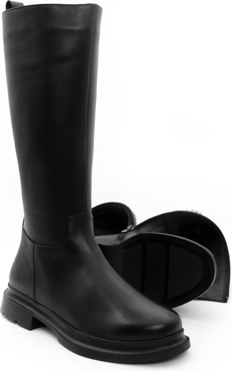 فاست ستيب Genuine Leather Fur Women's Classic Boots 916KZA236253