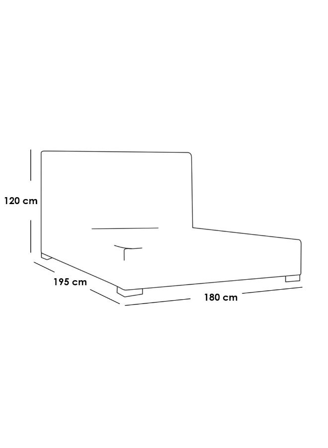 Joints Bed Wood Light Grey 180x120x195 - Image 2
