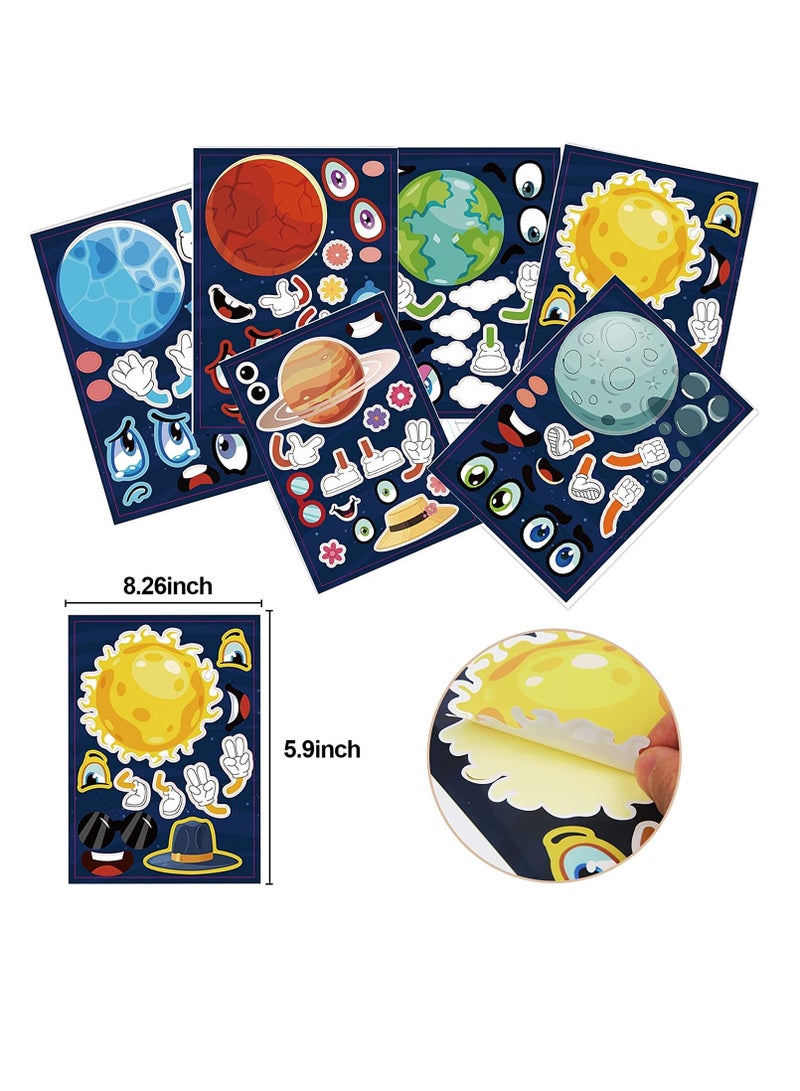 Space Planet Stickers for Kids, Solar System Stickers DIY Outer Space Sticker for Children, Craft Kit Toy for Kids Party Supplies (36 Sheets) - Image 5
