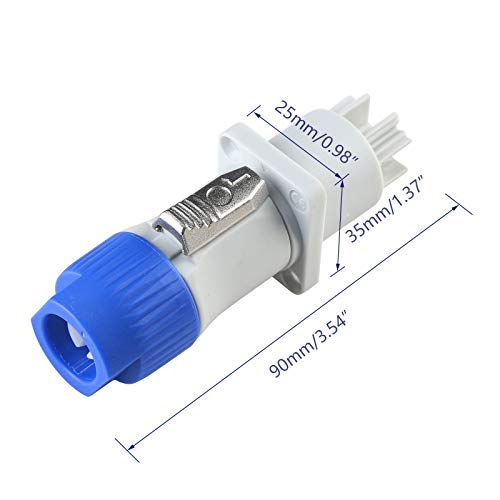 Wecan 4 Packs Powercon Connector Female Plug, 3-Pin PowerCon Female Jack AC Connector for Stage Lighting and Speakers - Image 4