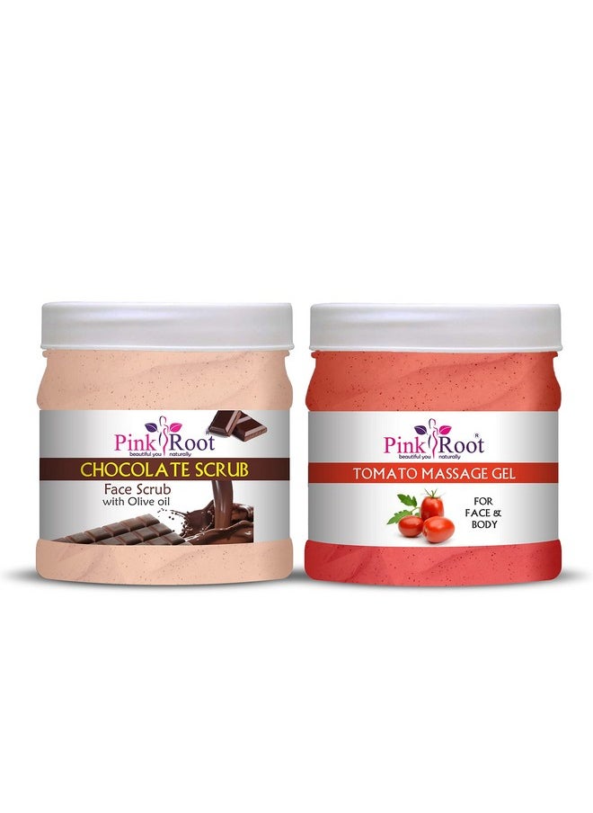 Pink Root - Pink Root Tomato Massage Gel 500ml with Chocolate Scrub 500ml - Image 1